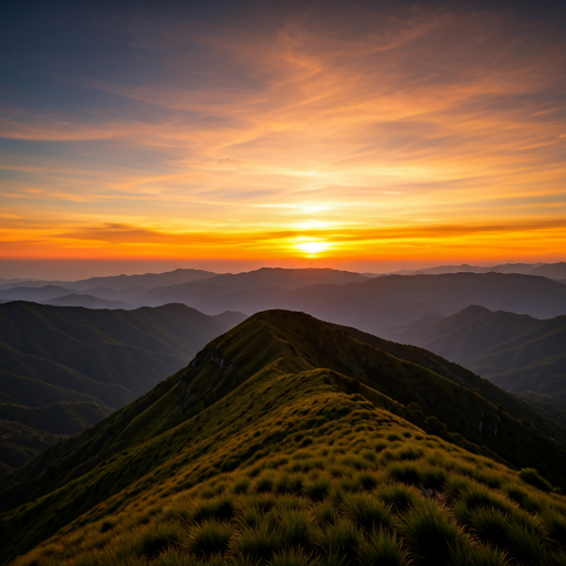Dramatic Western Ghats sunset